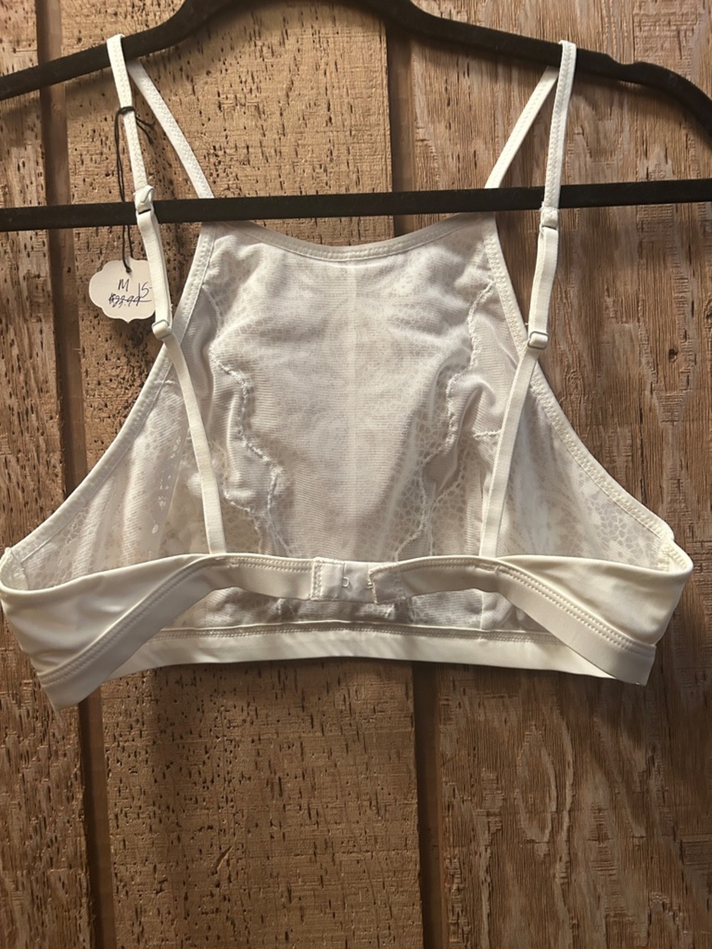 NWT Women's Lace High-Neck Bralette - Off White - Picture 2 of 2